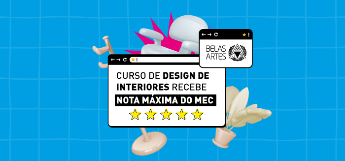 Banner: Centro Universitário Belas Artes recebe nota máxima do MEC para curso de Design de Interiores em 2023